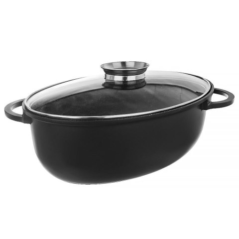 Brytfanna gęsiarka z pokrywką do piekarnika granitowa owalna GRANDE 8L 45x27.5cm ORION 127028 Brytfanna gęsiarka z pokrywką do piekarnika granitowa owalna GRANDE 8L 45x27.5cm ORION 127028