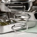 Brytfanna stalowa prostokątna brytfanka 3 sztuki EXCELLENT HOUSEWARE 123718