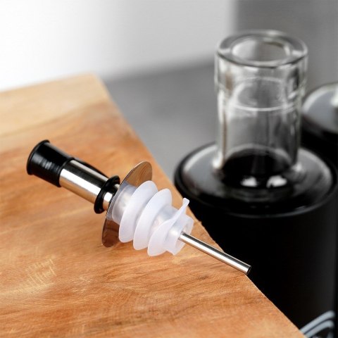Butelki na oliwę i ocet do oliwy octu szklane czarne 300ml 2 szt VILDE 229128 Butelki na oliwę i ocet do oliwy octu szklane czarne 300ml 2 szt VILDE 229128