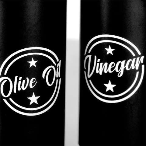 Butelki na oliwę i ocet do oliwy octu szklane czarne 300ml 2 szt VILDE 229128 Butelki na oliwę i ocet do oliwy octu szklane czarne 300ml 2 szt VILDE 229128
