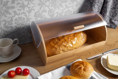 Chlebak bambusowy owalny pojemnik na chleb pieczywo + nóż do chleba BRUNBESTE BB-2763 Chlebak bambusowy owalny pojemnik na chleb pieczywo + nóż do chleba BRUNBESTE BB-2763