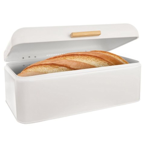 Chlebak metalowy pojemnik na chleb pieczywo biały mat WHITELINE 42x24x16.5cm ORION 152460 Chlebak metalowy pojemnik na chleb pieczywo biały mat WHITELINE 42x24x16.5cm ORION 152460