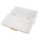 Chlebak metalowy pojemnik na chleb pieczywo biały mat WHITELINE 42x24x16.5cm ORION 152460