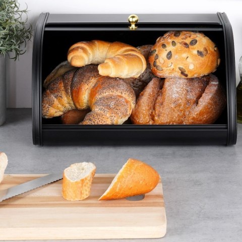 Chlebak metalowy pojemnik na chleb pieczywo czarny 30x26.5x17cm VILDE 259621 Chlebak metalowy pojemnik na chleb pieczywo czarny 30x26.5x17cm VILDE 259621