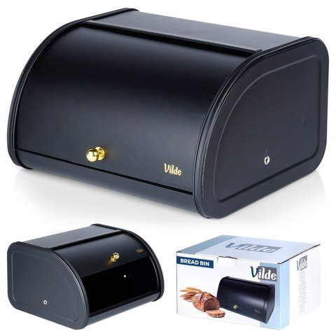 Chlebak metalowy pojemnik na chleb pieczywo czarny 30x26.5x17cm VILDE 259621 Chlebak metalowy pojemnik na chleb pieczywo czarny 30x26.5x17cm VILDE 259621