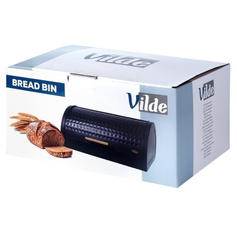 Chlebak metalowy pojemnik na chleb pieczywo czarny 38x28.5x18cm VILDE 259614 Chlebak metalowy pojemnik na chleb pieczywo czarny 38x28.5x18cm VILDE 259614