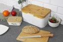 Chlebak stalowy mały pojemnik na pieczywo chleb 30x18x14cm biały BRUNBESTE BB-4260