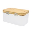 Chlebak stalowy mały pojemnik na pieczywo chleb 30x18x14cm biały BRUNBESTE BB-4260