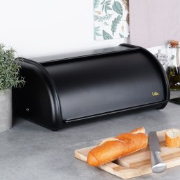 Chlebak stalowy pojemnik na pieczywo chleb bułki czarny 43x27.5x18.5cm VILDE 259616