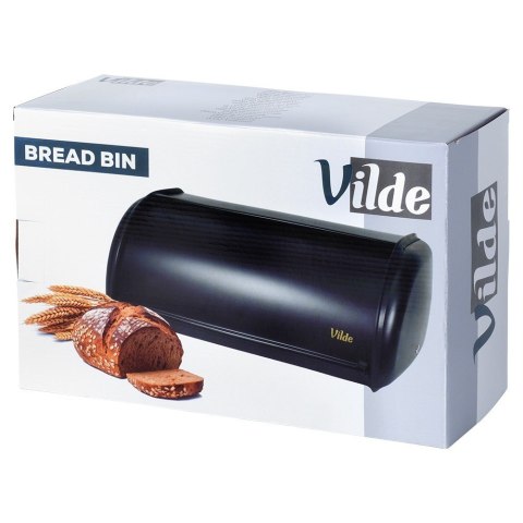 Chlebak stalowy pojemnik na pieczywo chleb bułki czarny 43x27.5x18.5cm VILDE 259616 Chlebak stalowy pojemnik na pieczywo chleb bułki czarny 43x27.5x18.5cm VILDE 259616