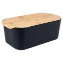 Chlebak z deską do krojenia bambusową czarny 33x18.5x12cm VILDE 259301 Chlebak z deską do krojenia bambusową czarny 33x18.5x12cm VILDE 259301