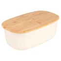 Chlebak z deską do krojenia bambusową kremowy 39x23.5x15.5cm VILDE 259178 Chlebak z deską do krojenia bambusową kremowy 39x23.5x15.5cm VILDE 259178