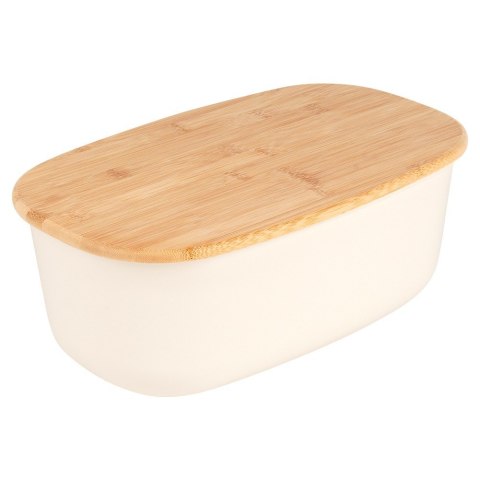Chlebak z deską do krojenia bambusową kremowy 39x23.5x15.5cm VILDE 259178 Chlebak z deską do krojenia bambusową kremowy 39x23.5x15.5cm VILDE 259178