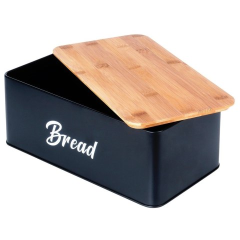 Chlebak z pojemnikami na herbatę kawę cukier metalowy czarny 4-ele VILDE 259627 Chlebak z pojemnikami na herbatę kawę cukier metalowy czarny 4-ele VILDE 259627