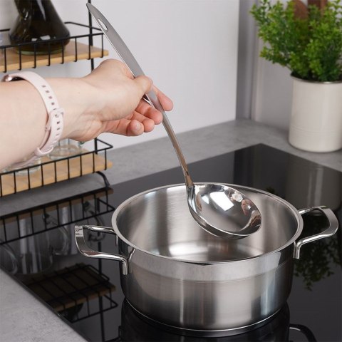 Chochla do zupy stalowa łyżka wazowa mała wazówka 80ml 29cm GET-IT 140201 Chochla do zupy stalowa łyżka wazowa mała wazówka 80ml 29cm GET-IT 140201