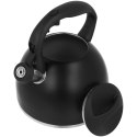 Czajnik na gaz stalowy z gwizdkiem indukcja 2.7L czarny matowy BRUNBESTE BB-2442