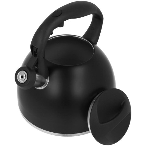 Czajnik na gaz stalowy z gwizdkiem indukcja 2.7L czarny matowy BRUNBESTE BB-2442