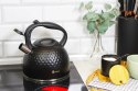 Czajnik na gaz stalowy z gwizdkiem indukcja 2.7L czarny matowy diament BRUNBESTE BB-2468