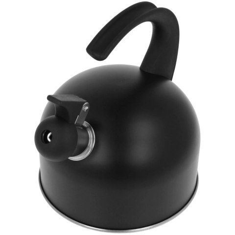 Czajnik stalowy z gwizdkiem na gaz indukcja mały 1.5L czarny BRUNBESTE BB-2438