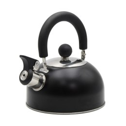 Czajnik stalowy z gwizdkiem na gaz indukcję mały 1.5L czarny MAT BRUNBESTE BB-1324