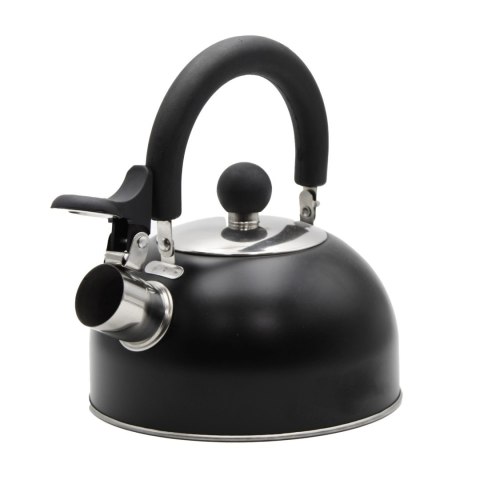 Czajnik stalowy z gwizdkiem na gaz indukcję mały 1.5L czarny MAT BRUNBESTE BB-1324