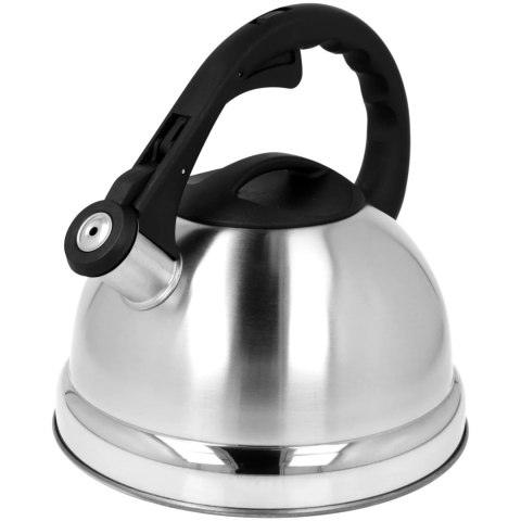 Czajnik stalowy z gwizdkiem tradycyjny indukcja gaz 2.7L srebrny BRUNBESTE BB-1309