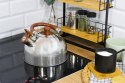 Czajnik stalowy z gwizdkiem tradycyjny na gaz indukcję 2.5L srebrny BRUNBESTE BB-2268