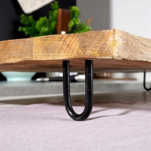 Deska do serwowania drewniana na nóżkach stolik na łóżko do łóżka 49x25cm VILDE 128021 Deska do serwowania drewniana na nóżkach stolik na łóżko do łóżka 49x25cm VILDE 128021