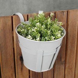 Doniczka balkonowa metalowa szara mała 20 cm VILDE 339404