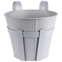 Doniczka balkonowa metalowa szara mała 20 cm VILDE 339404 Doniczka balkonowa metalowa szara mała 20 cm VILDE 339404