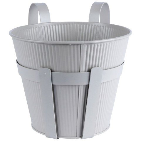 Doniczka balkonowa metalowa szara mała 20 cm VILDE 339404 Doniczka balkonowa metalowa szara mała 20 cm VILDE 339404