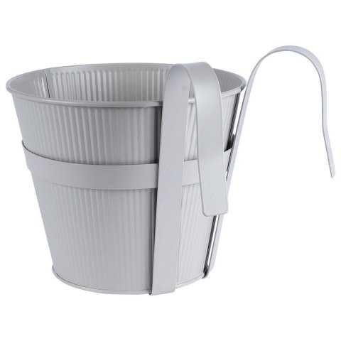 Doniczka balkonowa metalowa szara mała 20 cm VILDE 339404 Doniczka balkonowa metalowa szara mała 20 cm VILDE 339404