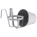 Doniczka balkonowa metalowa szara mała 20 cm VILDE 339404 Doniczka balkonowa metalowa szara mała 20 cm VILDE 339404