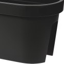 Doniczka balkonowa plastikowa czarna podłużna duża 59 cm VILDE 339156 Doniczka balkonowa plastikowa czarna podłużna duża 59 cm VILDE 339156