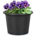 Doniczka ogrodowa plastikowa czarna okrągła 23 cm średnia VILDE 339513 Doniczka ogrodowa plastikowa czarna okrągła 23 cm średnia VILDE 339513