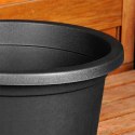 Doniczka ogrodowa plastikowa czarna okrągła 34 cm duża VILDE 339515 Doniczka ogrodowa plastikowa czarna okrągła 34 cm duża VILDE 339515
