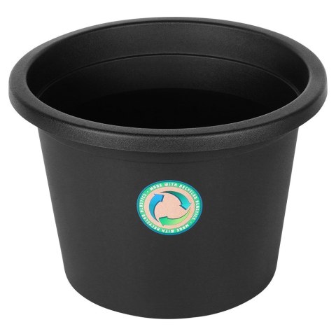 Doniczka ogrodowa plastikowa czarna okrągła 34 cm duża VILDE 339515 Doniczka ogrodowa plastikowa czarna okrągła 34 cm duża VILDE 339515