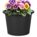 Doniczka ogrodowa plastikowa czarna okrągła duża 27,5 cm VILDE 339514 Doniczka ogrodowa plastikowa czarna okrągła duża 27,5 cm VILDE 339514