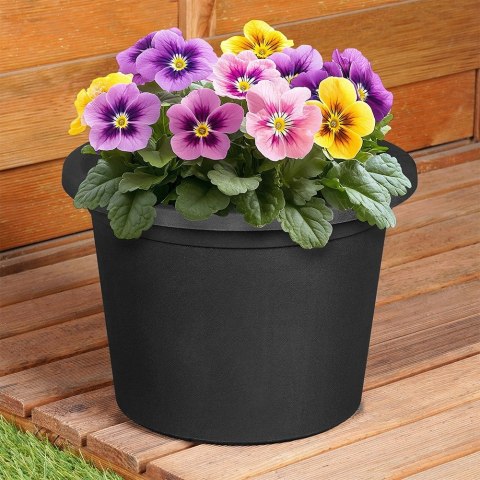 Doniczka ogrodowa plastikowa czarna okrągła duża 27,5 cm VILDE 339514 Doniczka ogrodowa plastikowa czarna okrągła duża 27,5 cm VILDE 339514