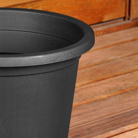 Doniczka ogrodowa plastikowa czarna okrągła duża 27,5 cm VILDE 339514 Doniczka ogrodowa plastikowa czarna okrągła duża 27,5 cm VILDE 339514