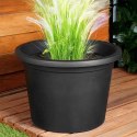 Doniczka ogrodowa plastikowa czarna okrągła duża 39 cm VILDE 339516 Doniczka ogrodowa plastikowa czarna okrągła duża 39 cm VILDE 339516