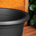 Doniczka ogrodowa plastikowa czarna okrągła duża 39 cm VILDE 339516 Doniczka ogrodowa plastikowa czarna okrągła duża 39 cm VILDE 339516