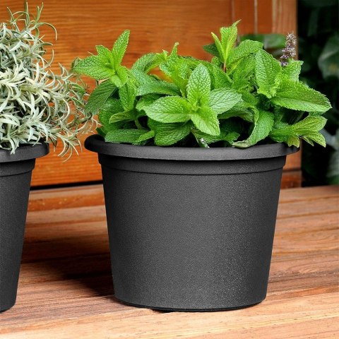 Doniczka ogrodowa plastikowa czarna okrągła mała 14,5 cm 3 szt. VILDE 339511 Doniczka ogrodowa plastikowa czarna okrągła mała 14,5 cm 3 szt. VILDE 339511