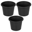 Doniczka ogrodowa plastikowa czarna okrągła mała 14,5 cm 3 szt. VILDE 339511 Doniczka ogrodowa plastikowa czarna okrągła mała 14,5 cm 3 szt. VILDE 339511