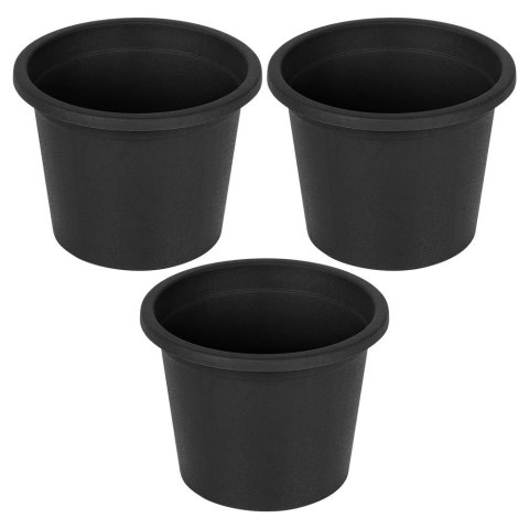 Doniczka ogrodowa plastikowa czarna okrągła mała 14,5 cm 3 szt. VILDE 339511 Doniczka ogrodowa plastikowa czarna okrągła mała 14,5 cm 3 szt. VILDE 339511