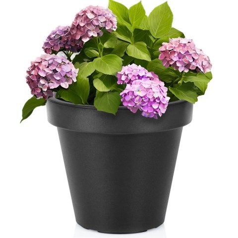Doniczka ogrodowa plastikowa czarna okrągła mała 29 cm VILDE 339508-S Doniczka ogrodowa plastikowa czarna okrągła mała 29 cm VILDE 339508-S