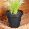 Doniczka ogrodowa plastikowa czarna okrągła mała 29 cm VILDE 339508-S Doniczka ogrodowa plastikowa czarna okrągła mała 29 cm VILDE 339508-S