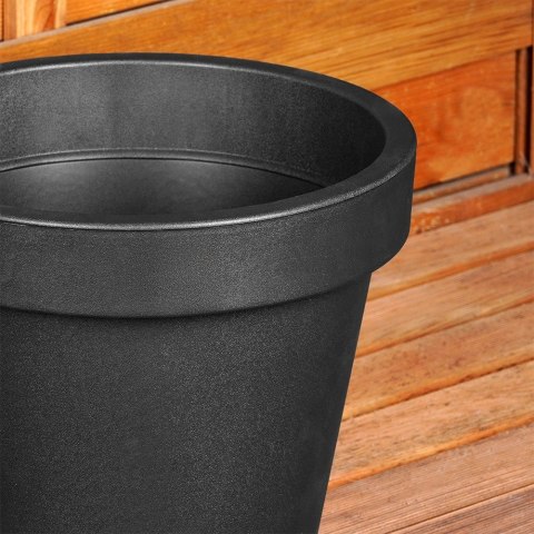 Doniczka ogrodowa plastikowa czarna okrągła mała 29 cm VILDE 339508-S Doniczka ogrodowa plastikowa czarna okrągła mała 29 cm VILDE 339508-S