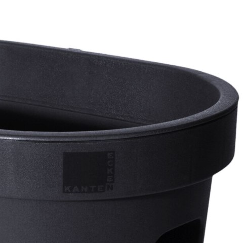 Doniczka ogrodowa plastikowa czarna podłużna duża 39,5x24 cm VILDE 339334 Doniczka ogrodowa plastikowa czarna podłużna duża 39,5x24 cm VILDE 339334