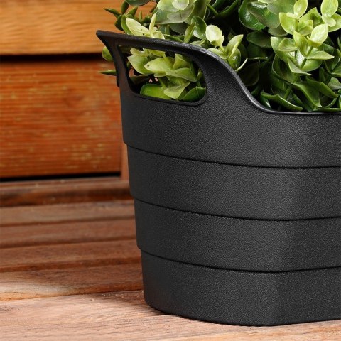 Doniczka ogrodowa plastikowa czarna podłużna duża 44,5 cm VILDE 339517 Doniczka ogrodowa plastikowa czarna podłużna duża 44,5 cm VILDE 339517